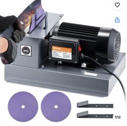 VEVOR Lawn Mower Blade Sharpener, 2/3HP 500W Lawnmower Blade Grinder with 7-inch Ceramic Grinding Wheel, Powerful Bench Mower Sharpening Machine for H