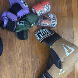 Boxing Gloves + Hand Wraps