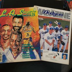 Vintage LA Sports Magazines. Dodgers Magazine. LA Sports Profiles