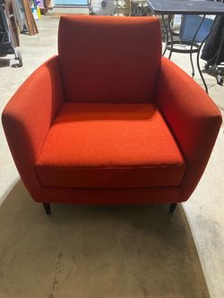 Mid-Century Modern Orange Accent Chair