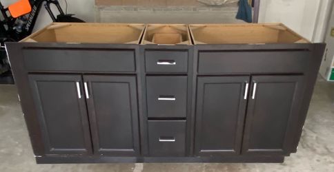 Dark Gray Base Cabinet with Drawers