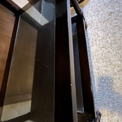 Accent Table - Wood/Glass Shelves