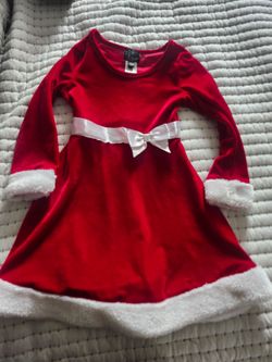 Girls Red Velvet Christmas Holiday Dress size 5