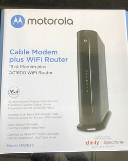 Motorola Cable Modem plus WiFi Router NEW