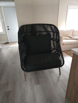 Black egg chair
