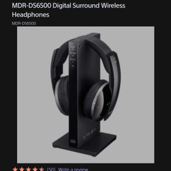 New Sony DS6500 Digital Surround Wireless Headphones