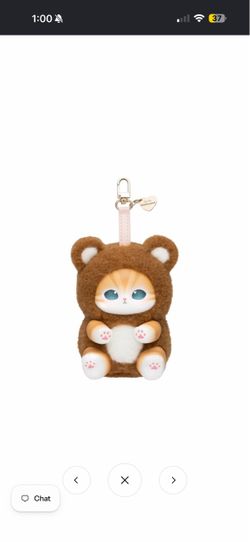 Kiramekko Mofusand Bear Orange Cat Plush Keychain