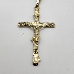 14kt Gold Crucifix Pendant 10.8G