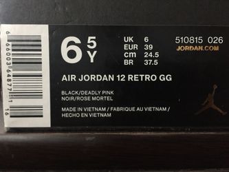 Air Jordan 12 size 6y