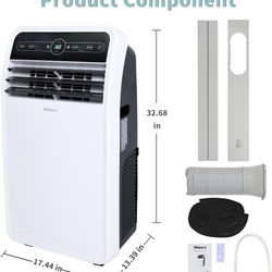 Shinco 10,000 BTU Portable Air Conditioner, Portable AC Unit with Built-in Cool, Dehumidifier & Fan Modes for Room up to 300 sq.ft, RC, 24 Hour Timer,