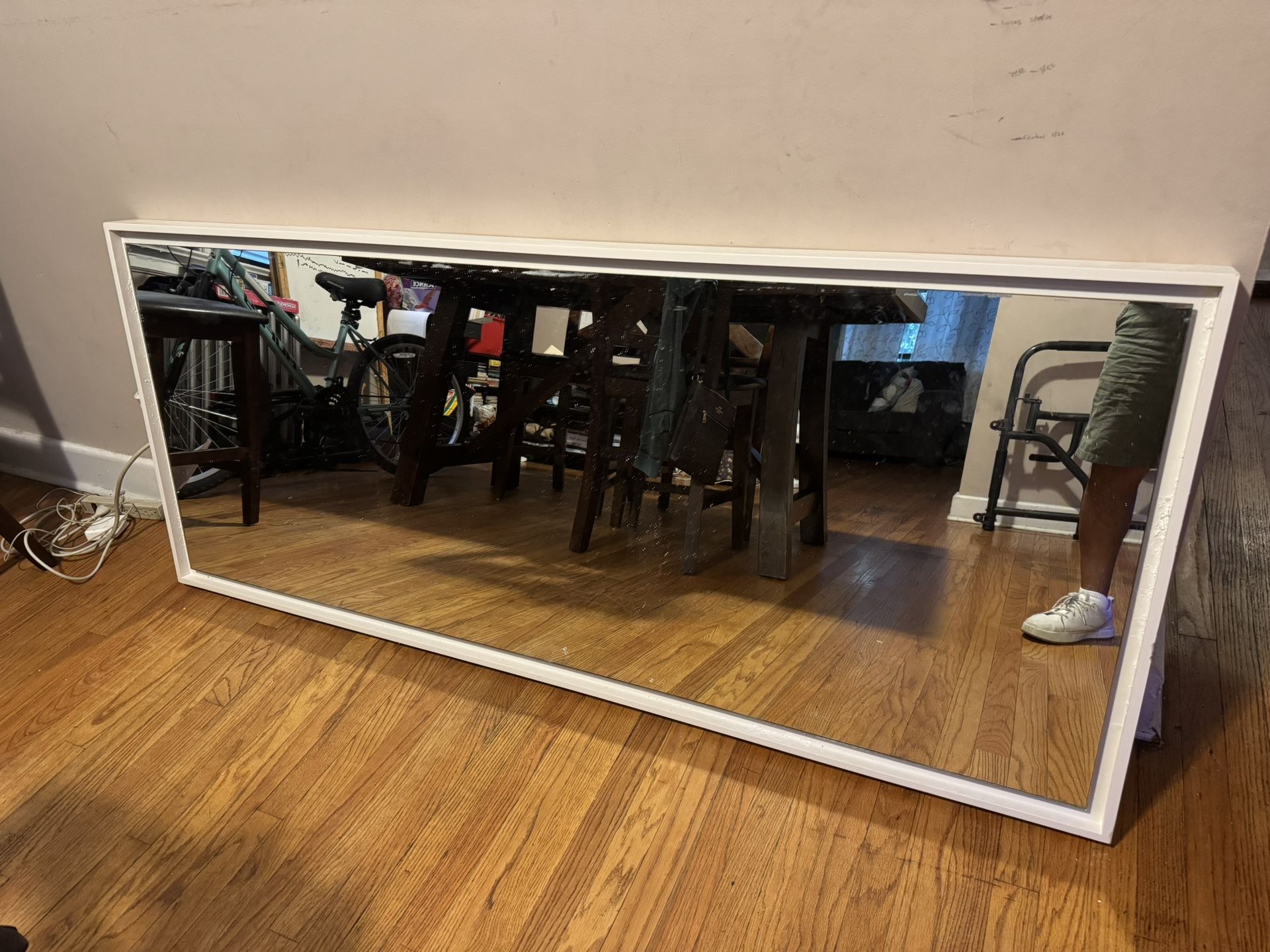 6’ X 2.5’ West Elm Hanging Mirror.