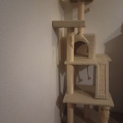 Cat Tower For Small Adult Cats Or Kittens.