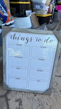 Weekly Dry Erase Planner Board