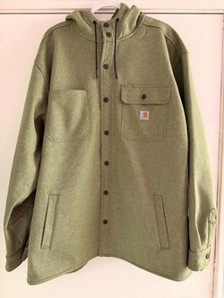 Carhartt Men’s Rain Defender Relaxed Fit Heavyweight Hooded Jacket Size 2XL