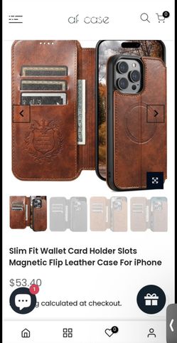 Leather Slim Fit Wallet Case For iPhone 15