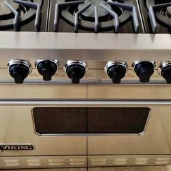 Viking 36” Dual fuel range stainless steel 6 Burners 