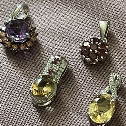 Sterling Silver Pendants and Earrings 