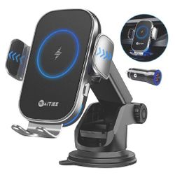 Brand New - Car Wireless Charger,Qi 15W Fast Charging Cell Phone Automobile Chargers,Auto-Clamping car bracket