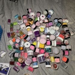 So Many Off Brand Glitters And Acrylic Pigments 