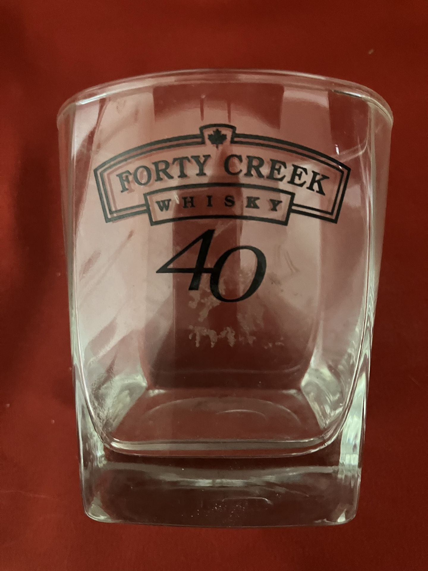 Forty Creek Whiskey Square Lowball Glasses