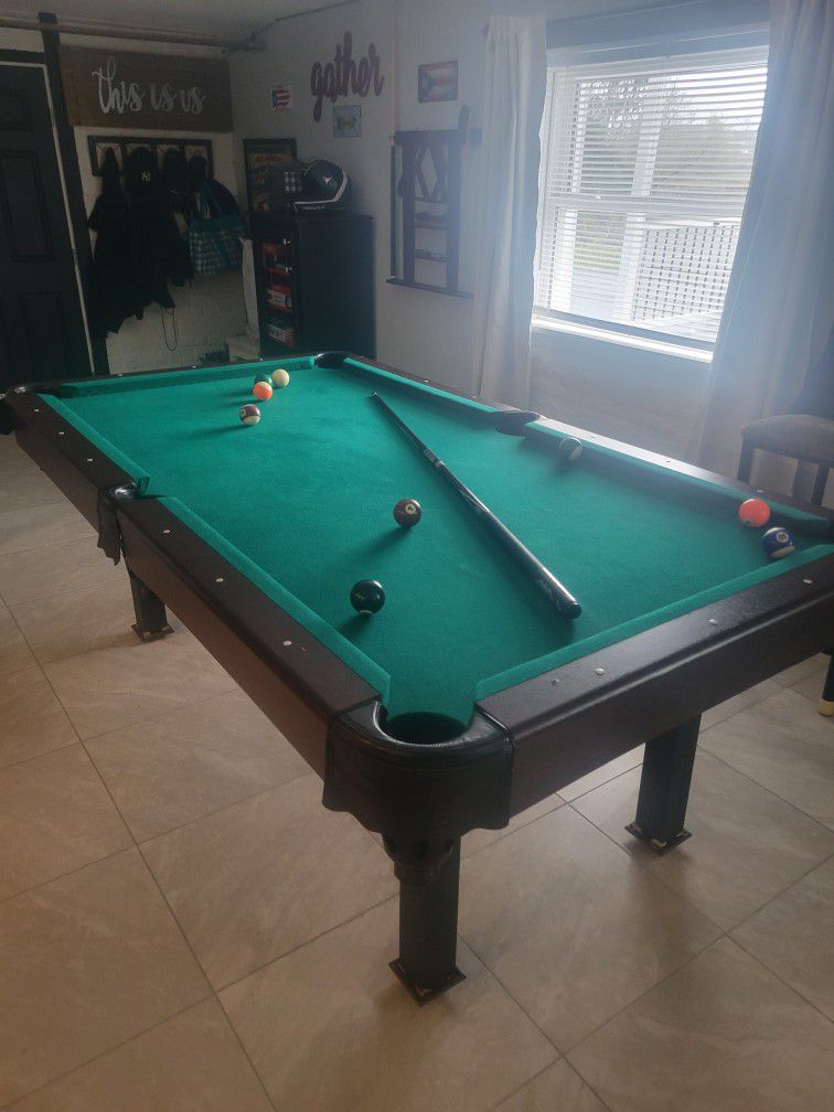 Pool Table Needs New Caps For The Legs Or Use As Is