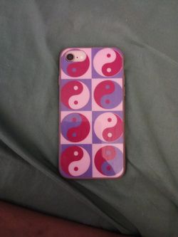 Pink And Purple Ying And Yang Apple iPhone 7, 7S, 8, Case