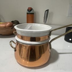 Vintage Copper Double Boiler