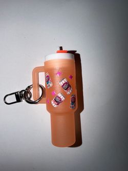 Dr Pepper Tumbler Chapstick Keychain