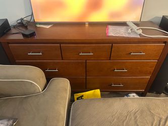 Large 7-Drawer Wood Dresser / Credenza / TV Stand