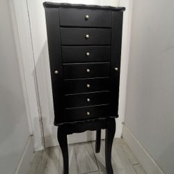 Jewelry Armoire Cabinet Storage Box Organizer Wooden