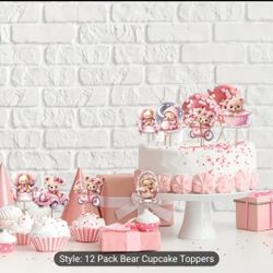 12 Cupcake Bear Toppers ! New! West Islip, NY 