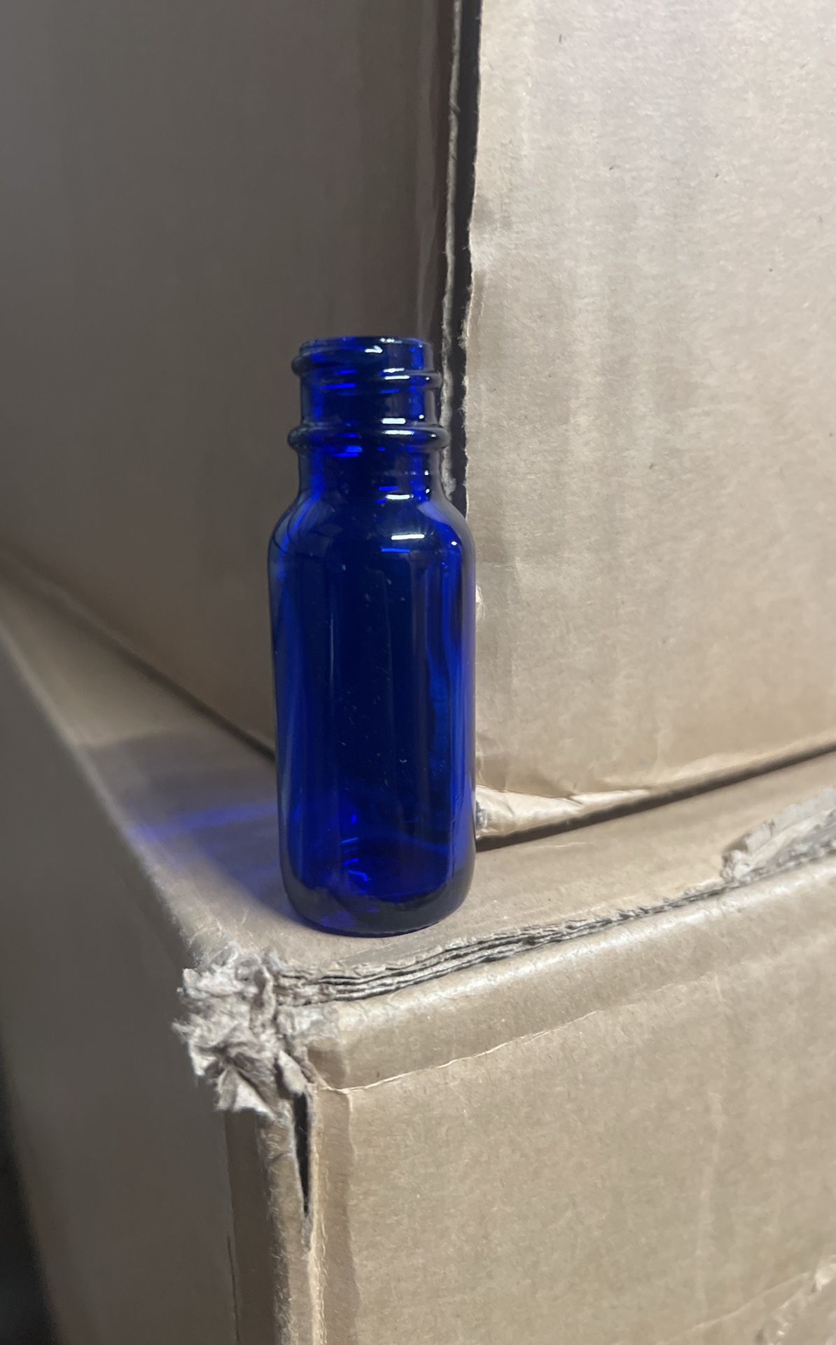 Blue Boston Round bottle - 0.5 oz, 1 oz,  and 2 Oz, 