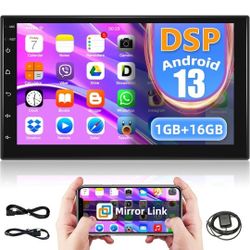 2Din Car Stereo,7 Inch Touchscreen Double Din Car Radio Receiver with Bluetooth/GPS/Mirror Link/SWC/WiFi+AHD Backup Camera