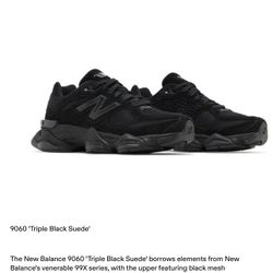 9060 New Balance Triple Black Suade