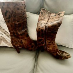  Leopard Designer Boots (Vero Cuoio)