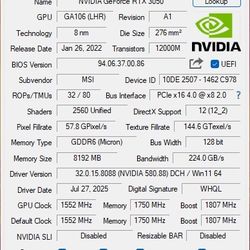 Msi GeForce RTX 3050