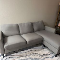 Light Grey Sectional Sofa (Mixoy – 76” Wide)
