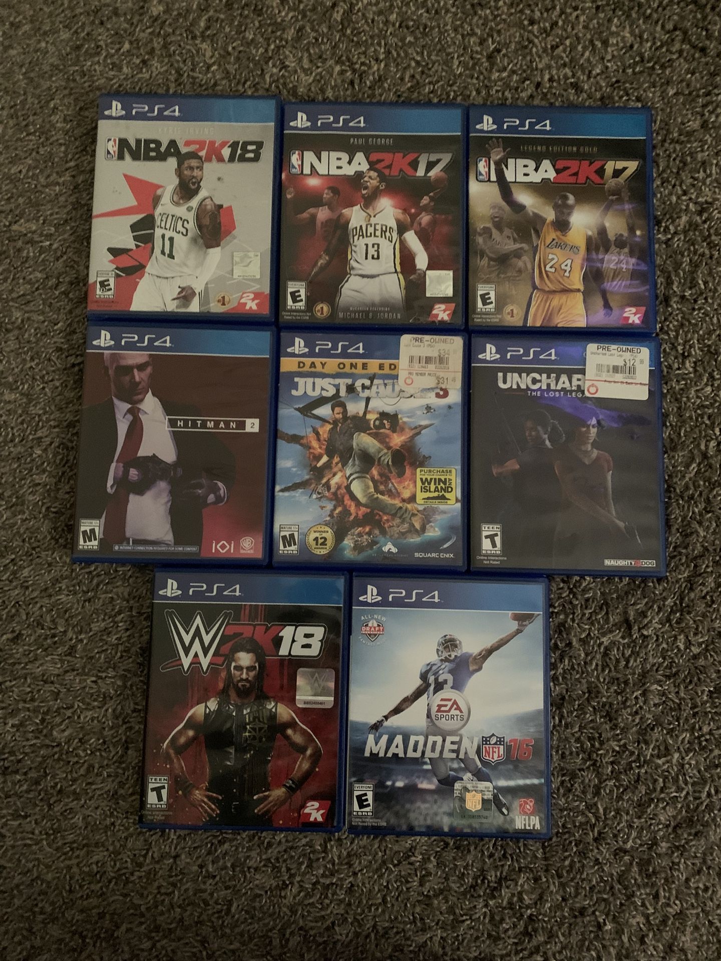 PS4 Video Games, 5$ Each