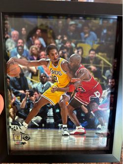 Framed MJ & Kobe photo