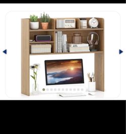 Desktop Bookshelf Countertop Storage Hutch with 6 Shelves ($131)