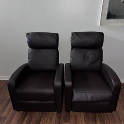 Two Brown Recliners