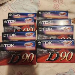 8 New TDK 90 Min Recording Casette Tapes 