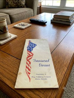 Vintage pamphlet Treasured Verses distributed Warp Publishing Company Minden, NE