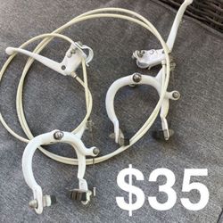 Vintage BMX , Complete Front And Rear Brake Calipers And Levers, No Damage, Perfect 4 Klunker, 70s, 1970, 80s , 1980, $35 Pair, Located In LaHabra Ca