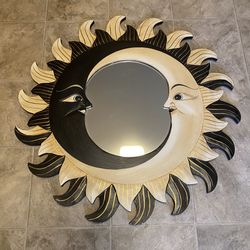 Sun and Moon Decorative Art Wall Mirror