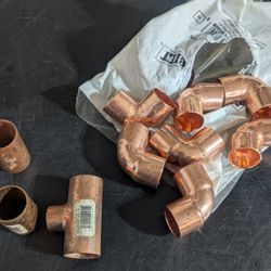 8 Feet Of Straight Pipe ¾ Inch & Copper Fittings