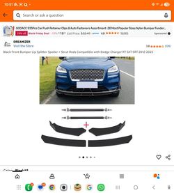 Dodge Charger 2012- 2022 Front Splitter With Support Struts