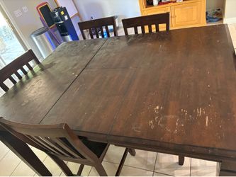 Wooden dining Table with 6 chairs