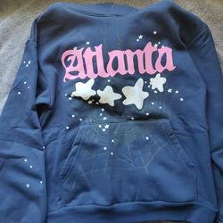 Navy Blue Atlanta Sp5der Hoodie