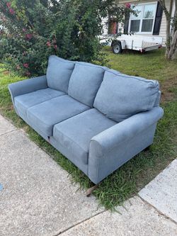 3-Seat blue Upholstered Sofa
